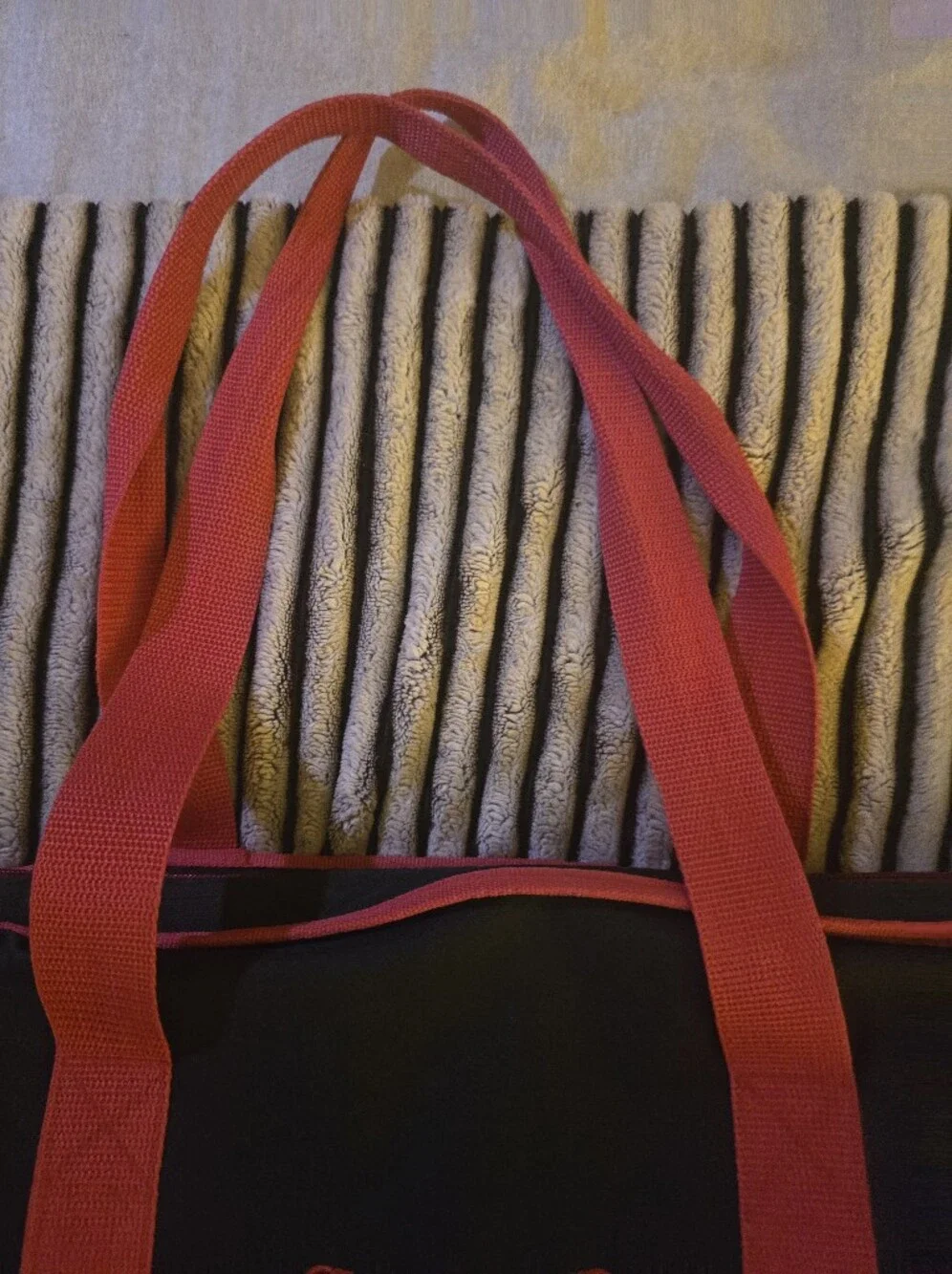 Trader Joes Cooler Bag Reusable Tote In Black and Red